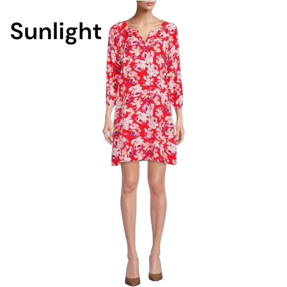 The Pioneer Woman Womens Red Floral Print Dress Size XXL 3-4 Sleeve - Picture 1 of 15